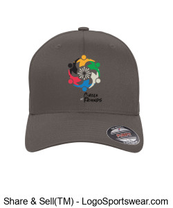FitFlex - Dark Gray Cap - COF Printed Color Logo Design Zoom