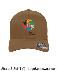 FitFlex - Coyote Brown Cap - COF Printed Color Logo Design Zoom